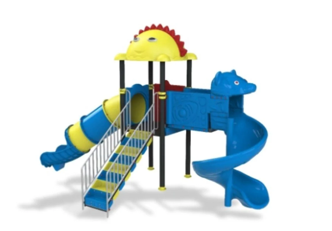 مجموعه (سرسره تک و تونلی) تک ایستگاهه پلی اتیلن پارکی(P1111)